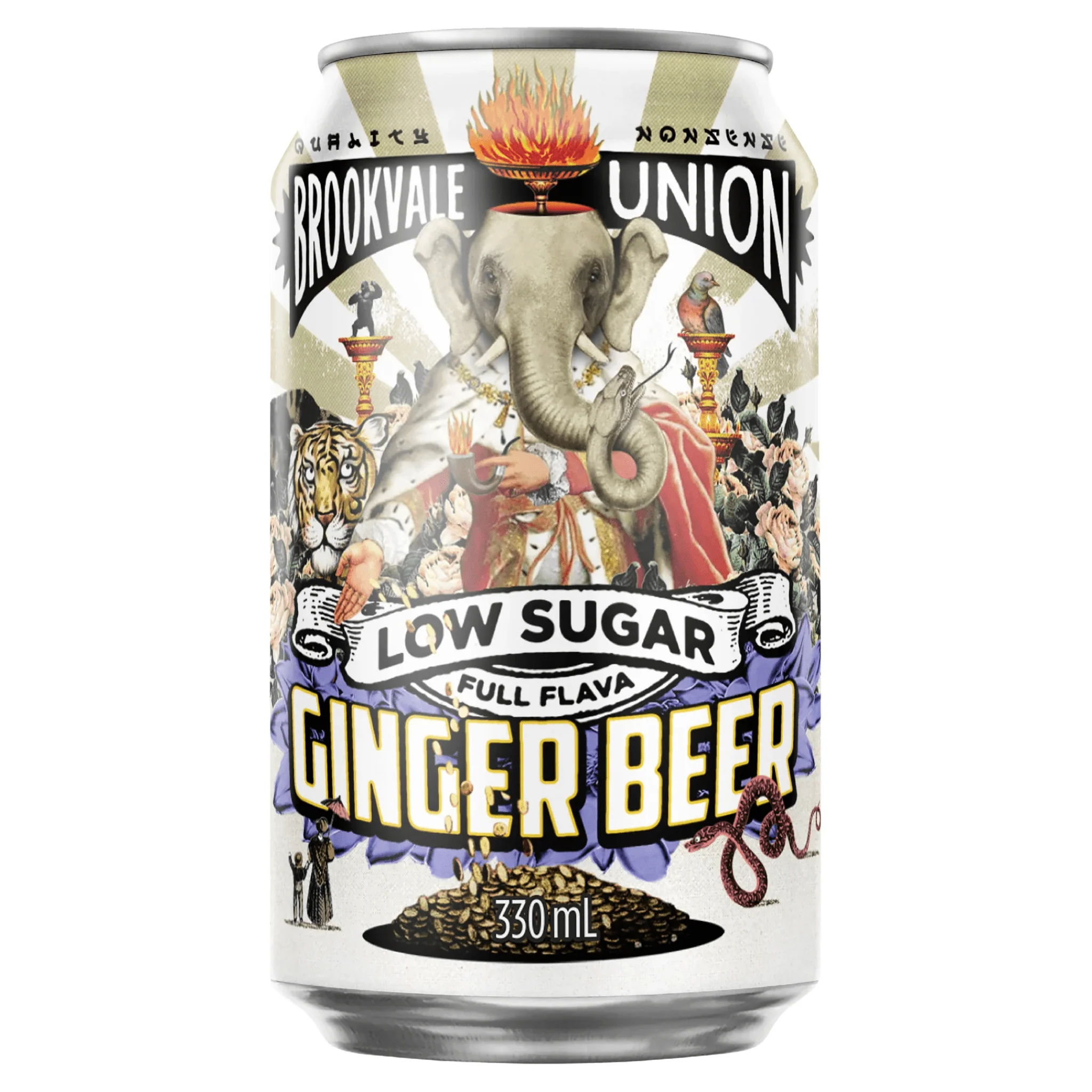 Brookvale Union Ginger Beer Low Sugar Can 330ml