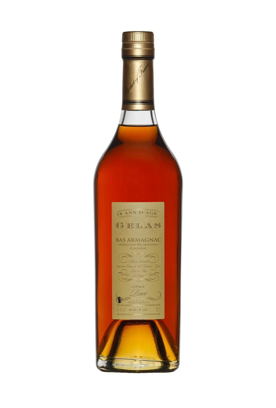 Gelas Bas Armagnac 18 years 100% Baco 700ml 47.4% Unfiltered