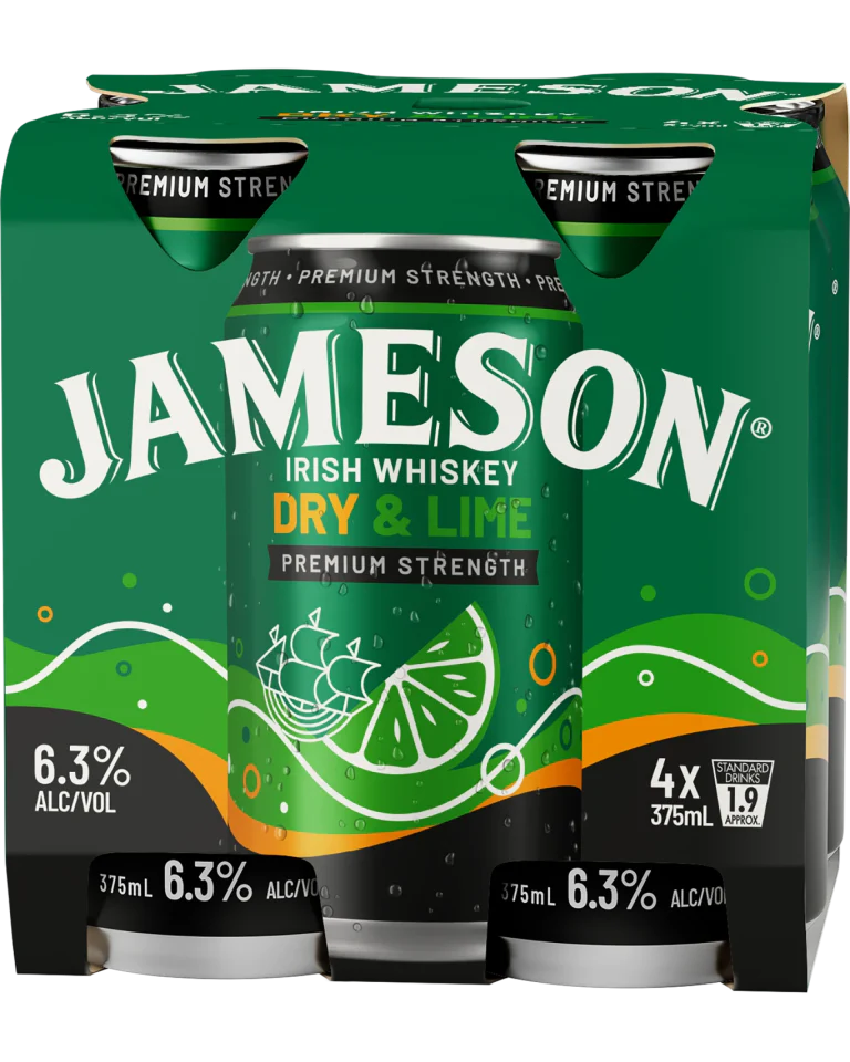Jameson Smooth Dry & Lime 6.3% 4pk